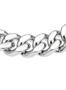 GRGR古巴手链男士潮嘻哈钛钢立体切割古巴M链简约欧美潮流街头手