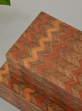 自然诧寂风软装饰k品民宿酒店装饰柜子开放格上摆件收纳盒装饰盒