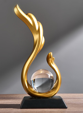 现代轻奢高档摆件创意客厅电w视柜办公室桌酒柜家居装饰品抽象艺