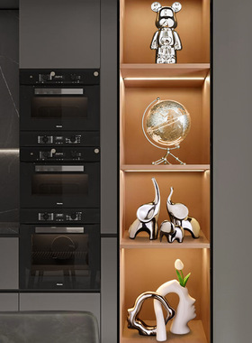酒柜电视柜摆件家居装饰品玄关轻奢高档K花瓶陶瓷红酒架工艺客厅