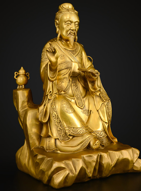 纯铜药王孙思邈神像药王爷菩萨A像药店供奉医仙妙应孙真人大号