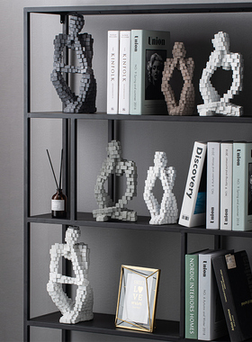 创意抽象人物艺术摆件电视柜酒柜客厅玄关领导Q办公室桌面书房装