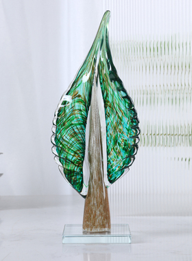 轻奢高档摆件现代简约琉璃网红玄关客厅办公室大气家W居创意装饰