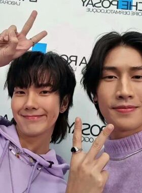 Bible柏博同款开口925银基底黑色爱心戒指圈环男女潮黑帮少爷爱上