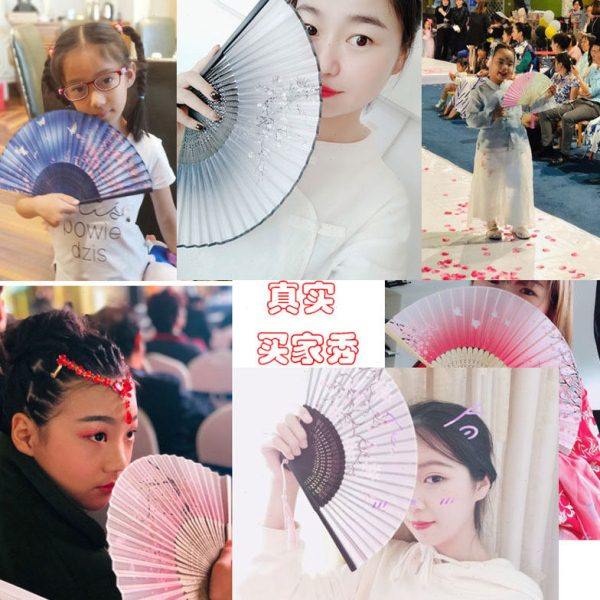 扇子女式折扇中国风古典便携小绢扇丝绸女扇古风礼品扇舞蹈扇儿童,淘宝优惠券,粉丝福利购,淘宝优惠卷