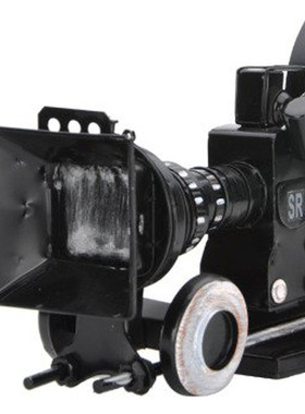 复古怀旧摄影机模型铁艺相机摆件酒吧橱窗陈列道具U家居装饰品包