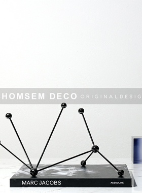 简约现代a轻奢创意艺术几何体金属软装饰品家居桌面样板房间摆件