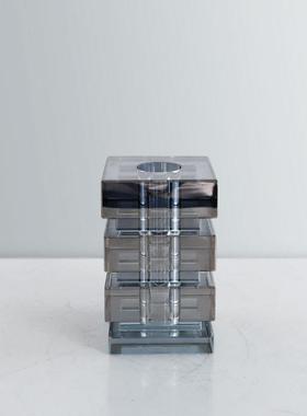 极简现代轻奢玻璃花瓶插花器摆件家居客厅餐桌面样板房间软装饰品