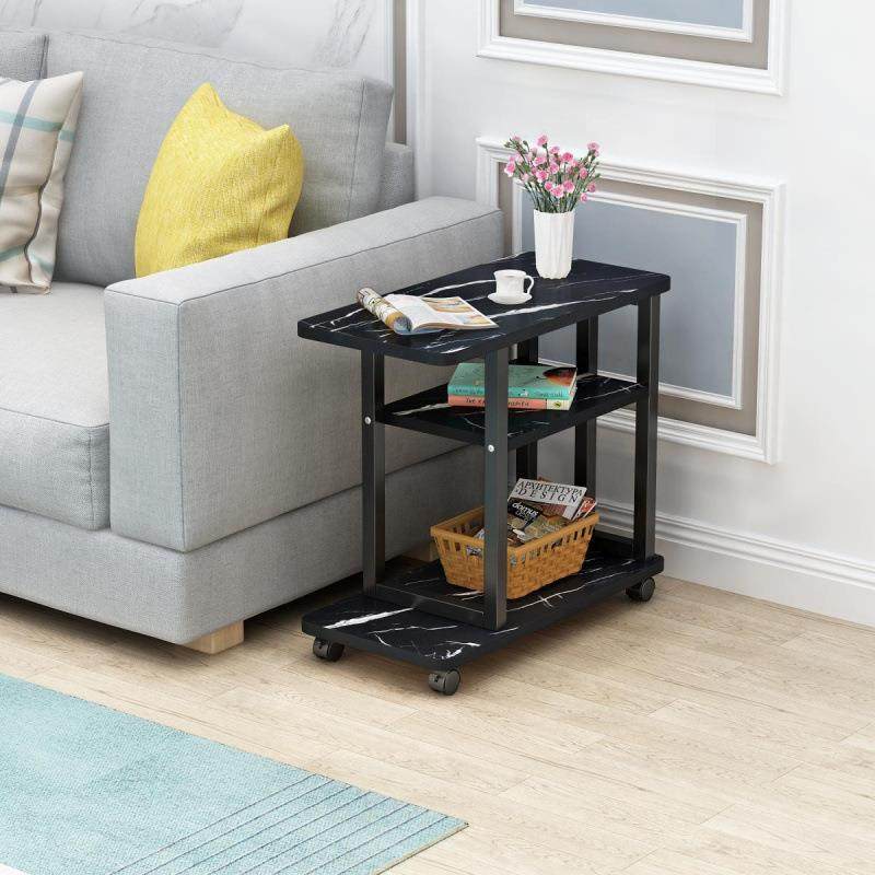 网红简易可移动茶几带轮客厅沙发边柜扶手柜玻璃边几角几卧室网红,淘宝优惠券,粉丝福利购,淘宝优惠卷