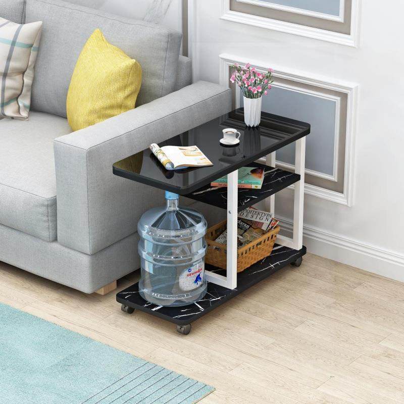 网红简易可移动茶几带轮客厅沙发边柜扶手柜玻璃边几角几卧室网红,淘宝优惠券,粉丝福利购,淘宝优惠卷