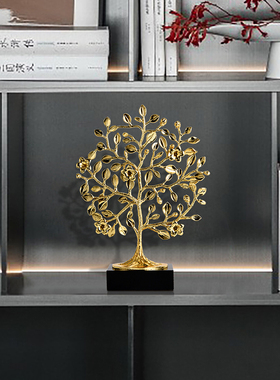 发财树摆件轻奢高档办公室摇w钱树招财家居客厅电视柜酒柜软装饰