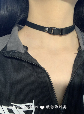 其他PU皮情侣个性锁扣choker