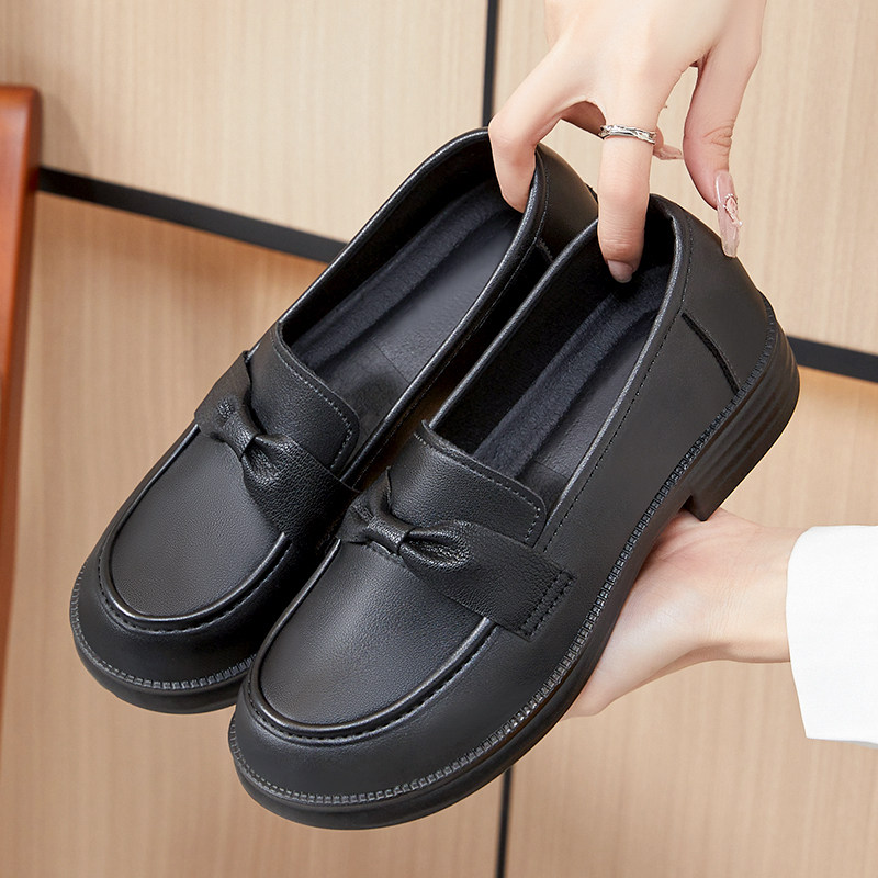 双星通勤风一脚蹬乐福鞋女平底百搭舒适单鞋软底防滑豆豆鞋,淘宝优惠券,粉丝福利购,淘宝优惠卷