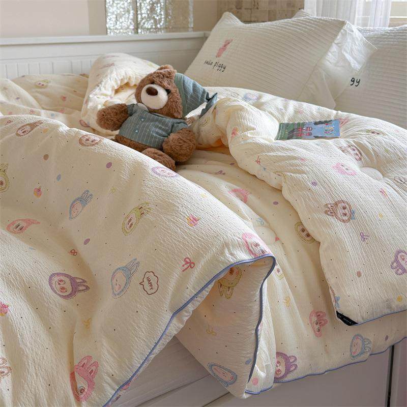 2025冬被A类水洗木棉皱皱纱大豆被被子被芯柔软舒适可水洗春秋被,淘宝优惠券,粉丝福利购,淘宝优惠卷