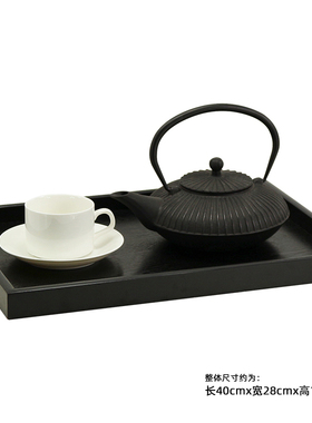 厨房摆件新中式样板间托盘收纳样板房储物罐双层果盘橱柜软装饰品