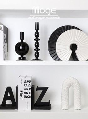 陌歌北欧高级感玻璃烛台t摆件创意客厅电视柜摆设拍照软装饰品道