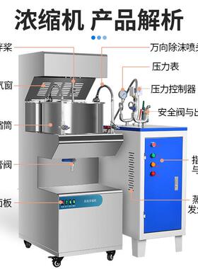 广州祥明中药药膏浓缩机果汁原浆凝胶提取草药液蒸发膏方浓缩机