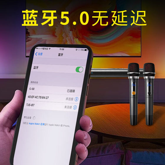 纽曼G68家庭ktv音响套装点歌一体机家用卡拉ok音箱客厅影院带双麦