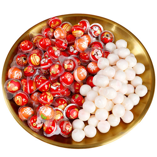 过年糖果批发送礼品年货节夹心软糖儿童零食新春财神爷造型图喜糖 - 图3