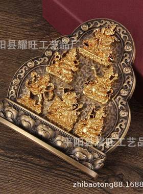 摆件六水纯铜家居客厅玄关摆件供具