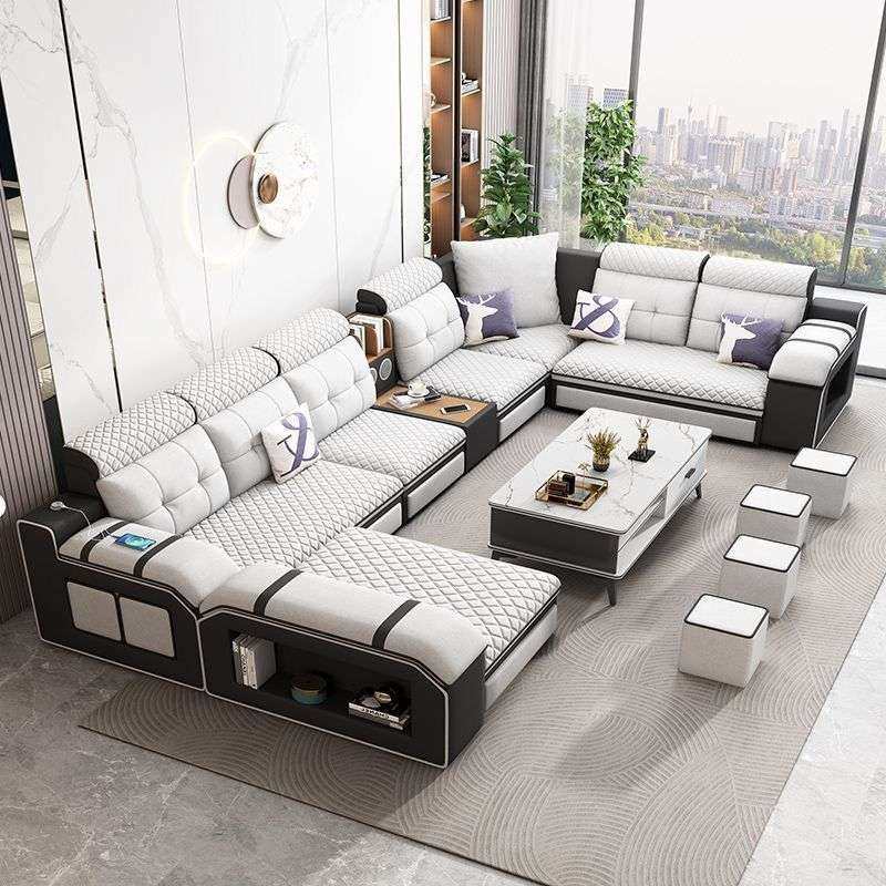 2025新款猫抓皮科技布沙发客厅简约大小户型多功能布艺沙发u型,淘宝优惠券,粉丝福利购,淘宝优惠卷