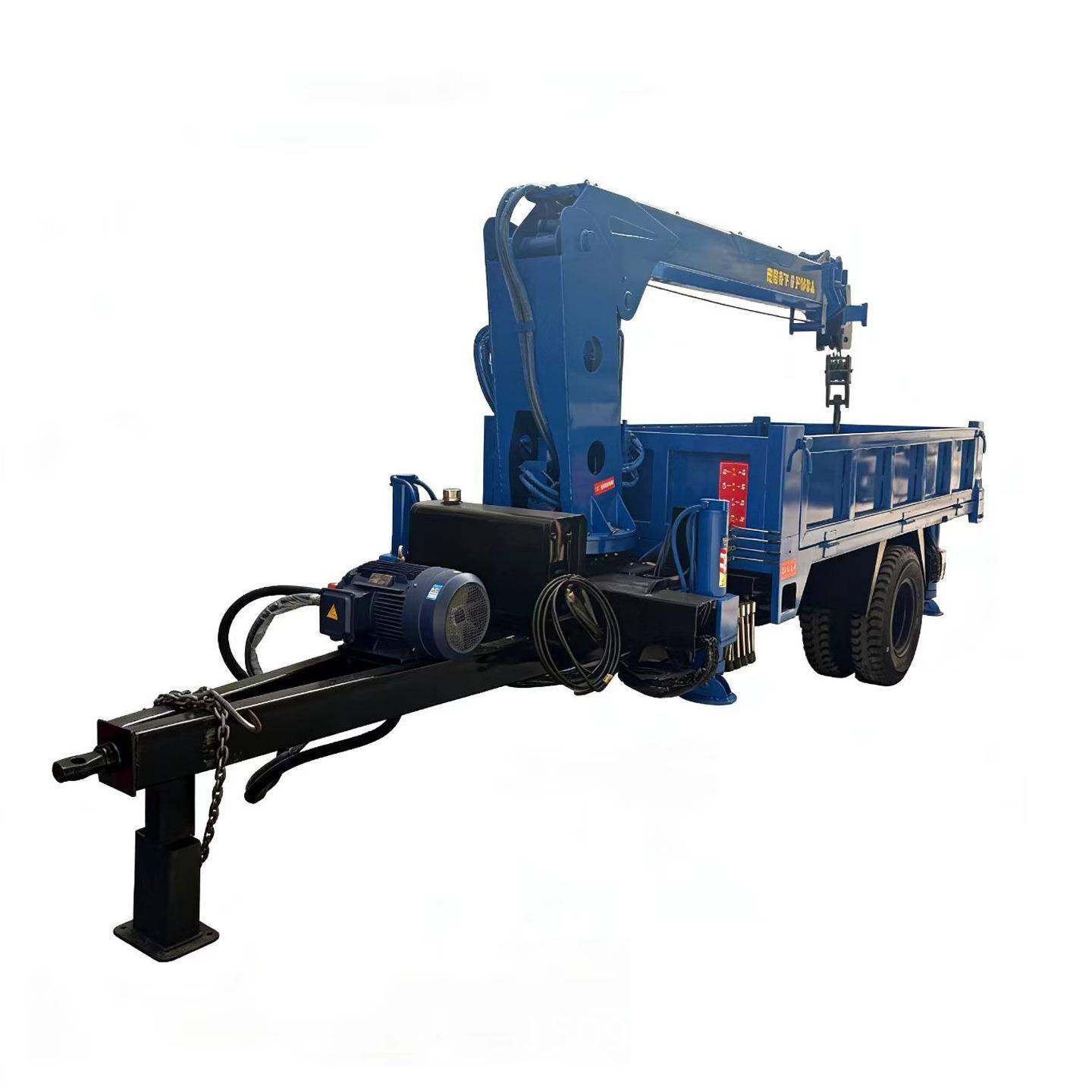 牵引式拖拉机平板随车吊加长吊四驱农用8吨运随车起重机,淘宝优惠券,粉丝福利购,淘宝优惠卷