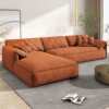 2025 new elephant ear imperial concubine sofa living room small apartment Italian minimalist row home velvet fabric sofa