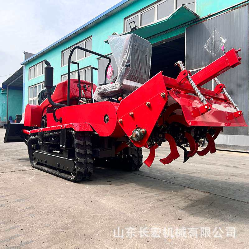 35 HP flood and drought dual-purpose rotary tiller plowing micro tillage diesel plowing rotary tiller crawler type rotary tiller