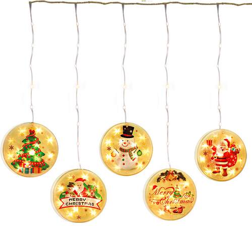 跨境热销圣诞节装饰彩灯串Christmas Ornament房间布置LED星星灯 - 图3