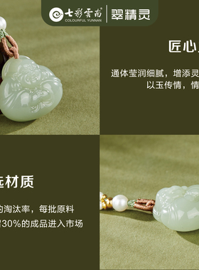 七彩云南天然和田玉佛公吊坠笑佛
