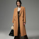 Classic vintage double-breasted notched lapel wool coat