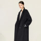 Classic vintage double-breasted notched lapel wool coat