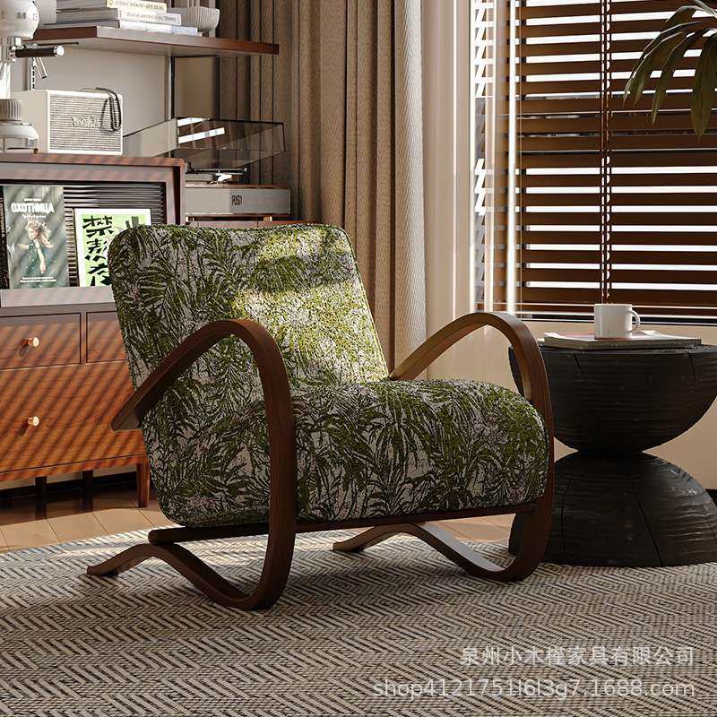 中古风设计师款客厅阳台单人沙发椅民宿咖啡厅北欧躺椅扶手休闲椅,淘宝优惠券,粉丝福利购,淘宝优惠卷