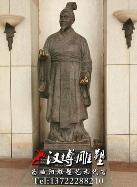 古代历史人物雕塑管仲人物雕像纪念馆摆放景观雕塑玻璃钢铸铜雕塑
