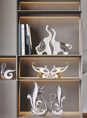 创意客厅电d视酒柜办公室摆件大象奢华家居开业礼品陶瓷工艺装饰