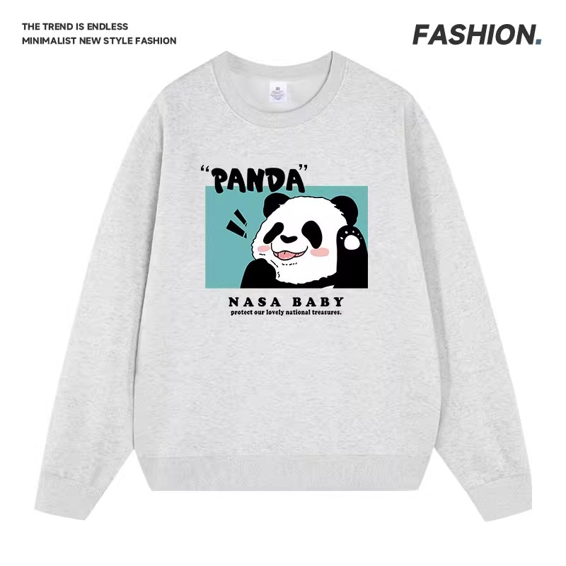 2025秋季经典印花连帽卫衣美式外套情侣帽衫简约套头休闲卫衣