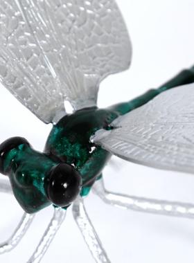 现代意式极简银翅蜻蜓动物金属模型摆件茶室书房桌面家居装饰摆件