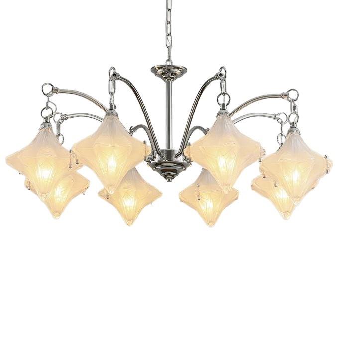 French Murano Living Room Chandelier Main Light Retro Cream Style Creative Star Bedroom Entrance Aisle Glass Lighting