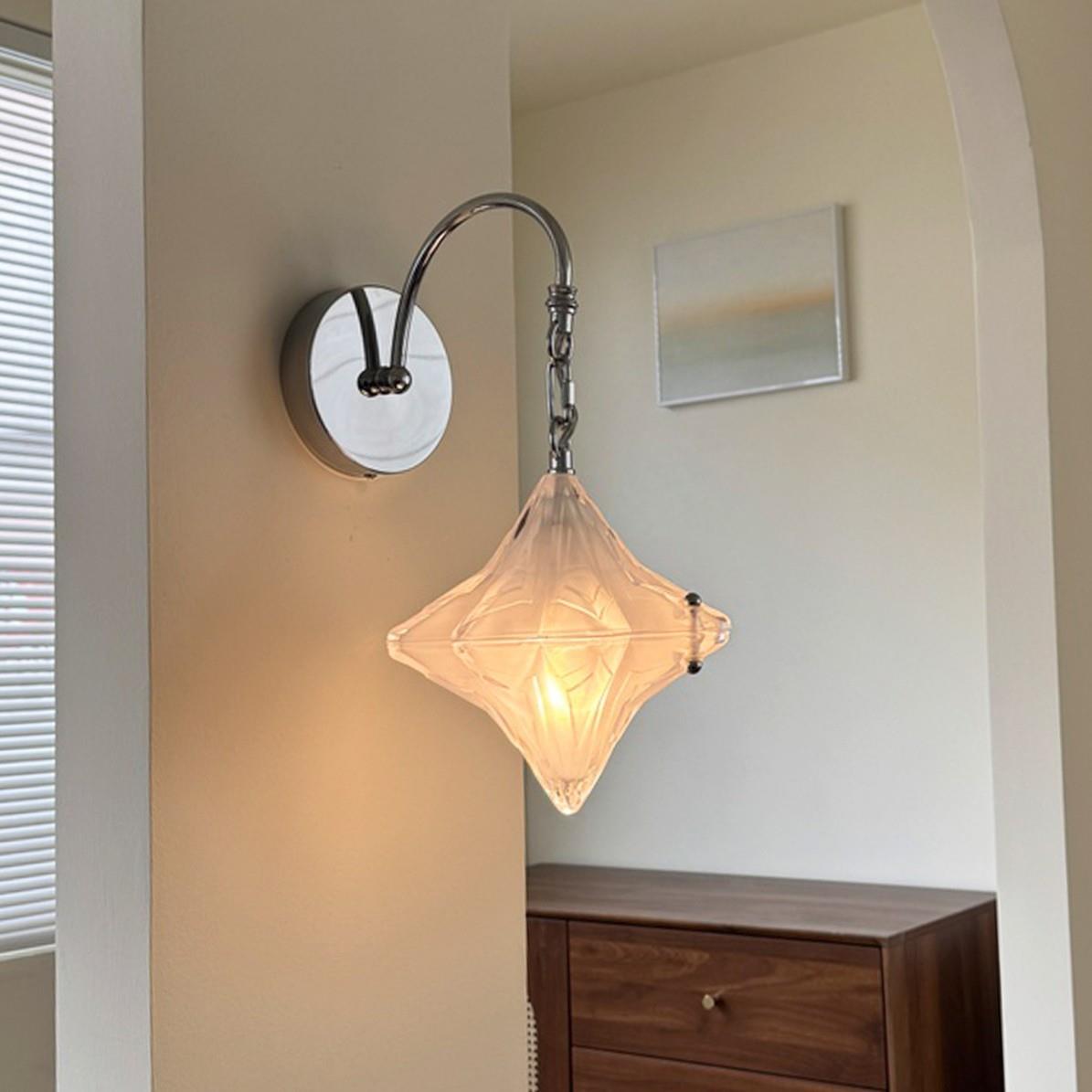 French Murano Living Room Chandelier Main Light Retro Cream Style Creative Star Bedroom Entrance Aisle Glass Lighting