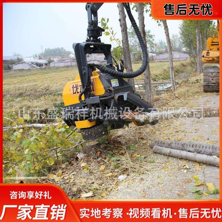 挖掘机全自动伐木机桉树毛竹砍伐机械林业砍树全自动液压伐木机 - 图1