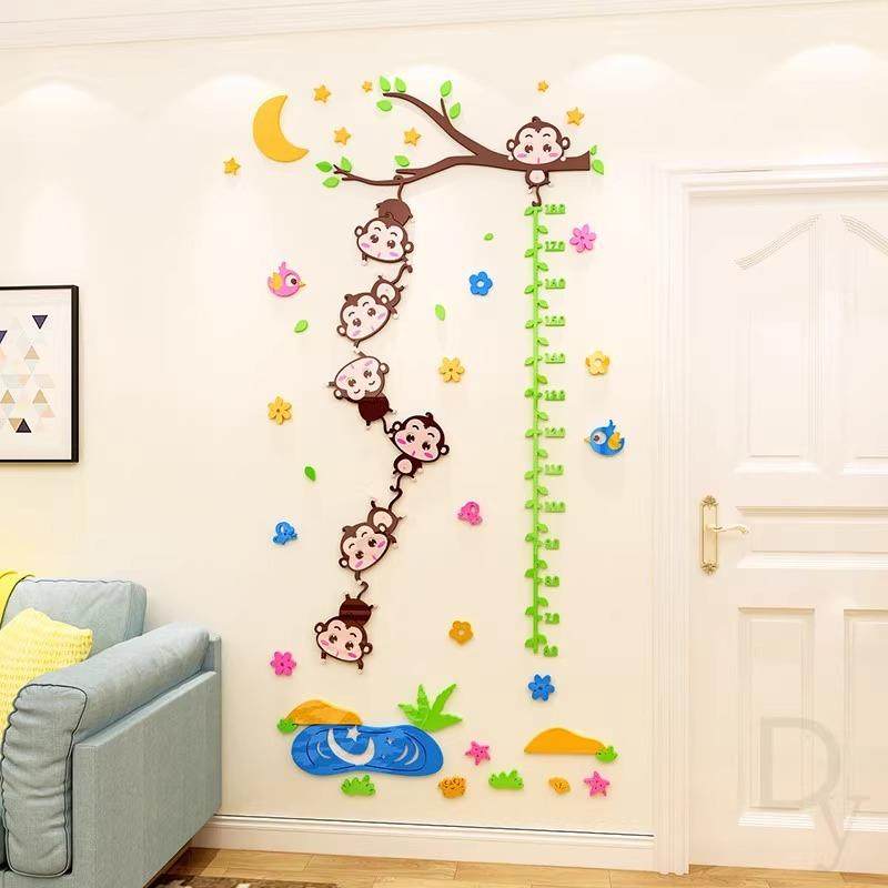 儿童房宝宝量身高贴尺家用3d立体亚克力客厅卧室装饰照片墙树贴画,淘宝优惠券,粉丝福利购,淘宝优惠卷