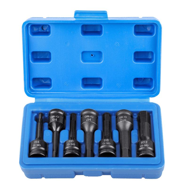 内六角扳手套筒内六花12角梅花批头m10t30t45t50气动工具旋具套筒 - 图3