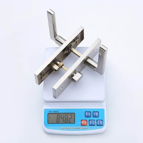 简约现代卧室静音磁吸房门锁家用现代门锁拉丝实木门把手室内门锁 - 图3