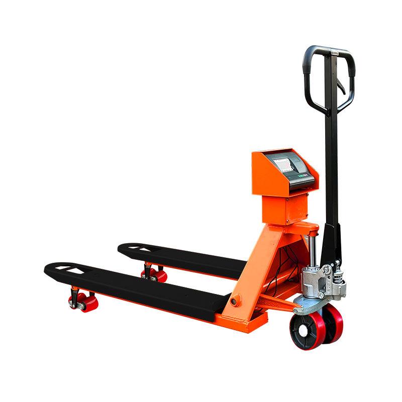 新款电子秤称重搬运车2吨手推叉车带称手动液压地牛秤称重叉车 - 图3