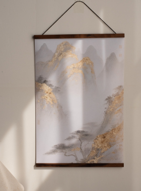 磁吸挂画夹磁吸实木北美黑胡桃木