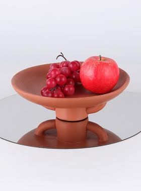 现代轻奢艺术镜面水滴形托盘桌面茶几餐桌售楼处样板间装饰品摆件