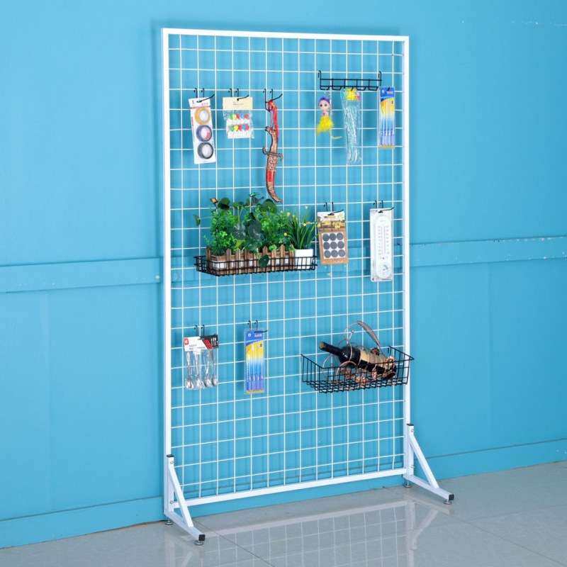 单面落地货架网格超市挂架饰品挂网作品展示铁网格收纳铁艺架靠墙,淘宝优惠券,粉丝福利购,淘宝优惠卷