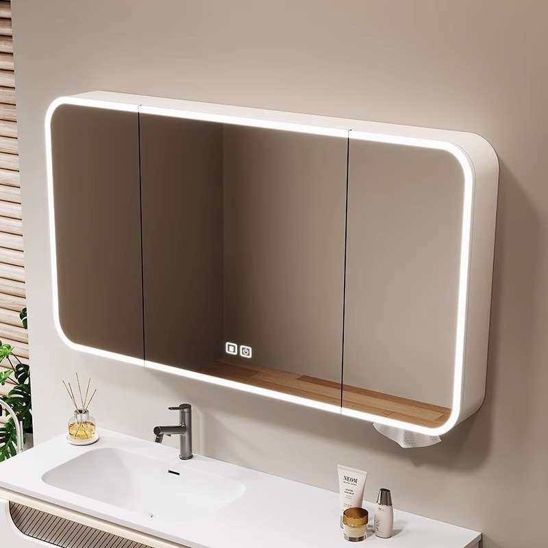 智能圆弧单独浴室柜镜柜照明防雾卫生间挂墙式多功能储物收纳盒子,淘宝优惠券,粉丝福利购,淘宝优惠卷