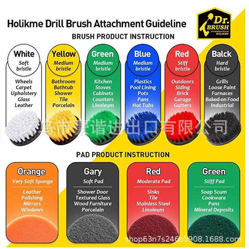 亚马逊热卖电钻刷32件套清洁刷电钻缝隙刷洗车刷海绵打蜡抛光套装 - 图3