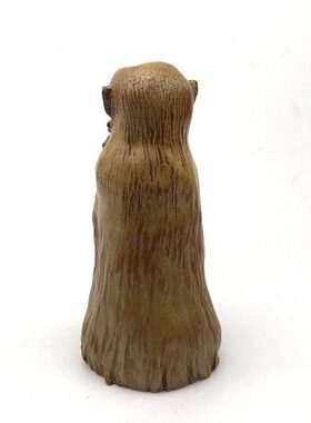 不仁斋薛继业陶瓷雕塑紫陶柴窑葫芦皮色思想猴中式家居雕塑摆件